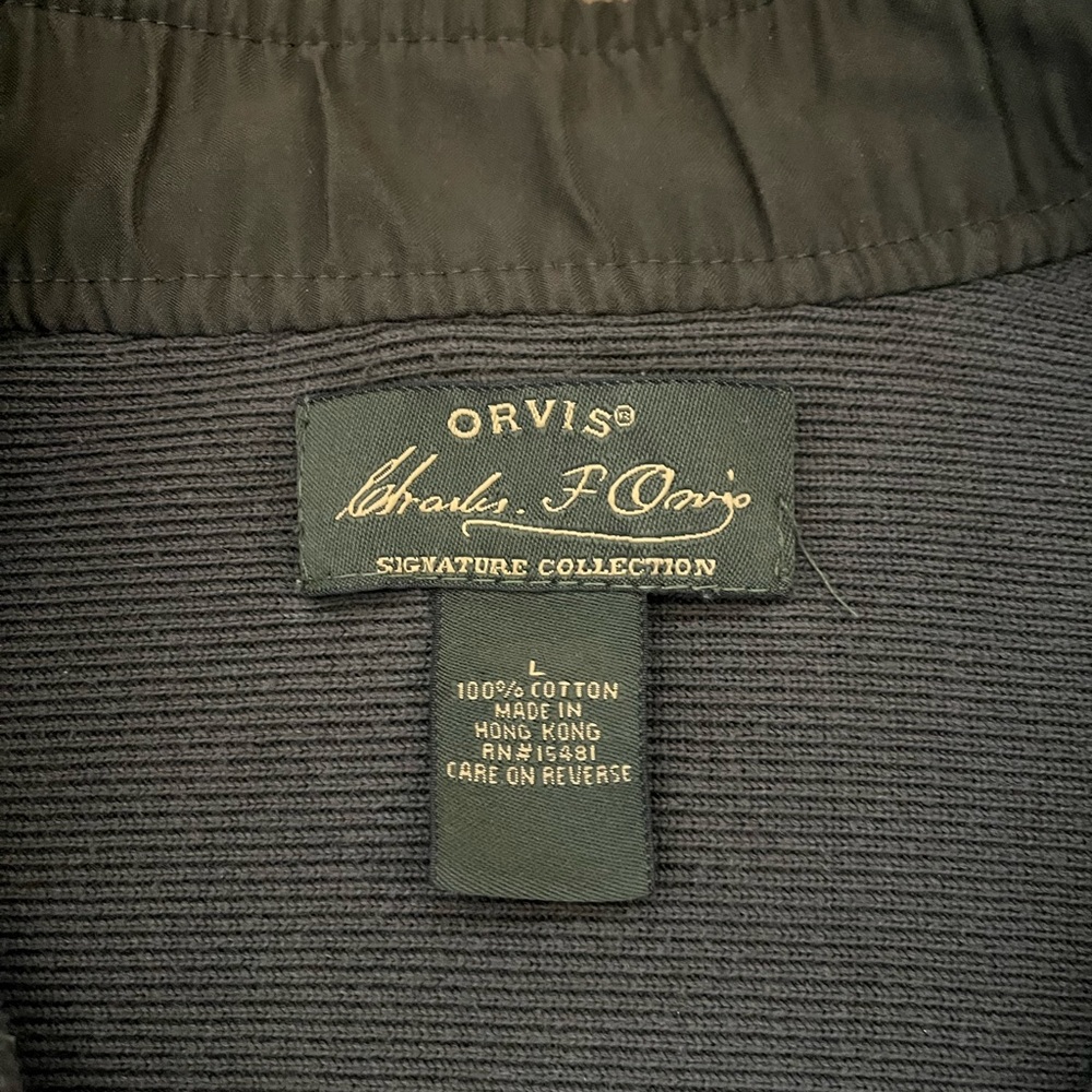 Green Orvis Quarter Zip Sweater - Picture 2 of 2